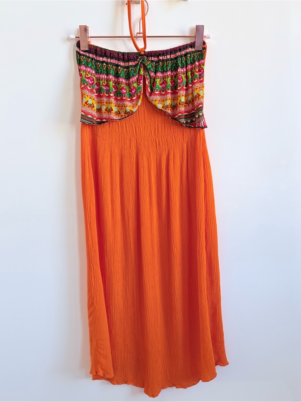 Shoreline Swimsuit Cover-Up Boho Halter Dress